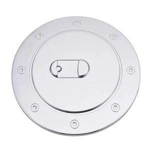 MOCW Chrome Fuel Filler Gas Door Cover Compatible with 1999-2006 Chevy Silver... - Picture 1 of 9