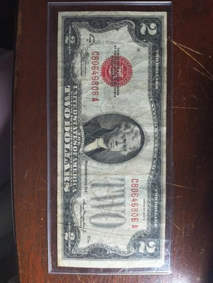 Red Note 2 Dollar Bill Repeat Serial Number - Image 1 of 4