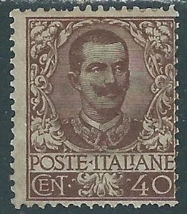 1901 REGNO FLOREALE 40 CENT MH * - ASTA - Picture 1 of 2