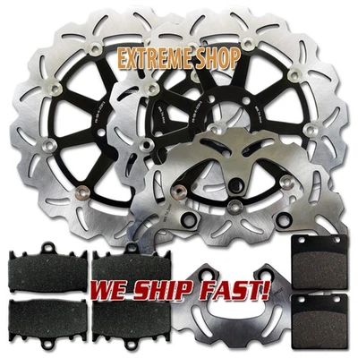 Disco de freno delantero+trasero+Pastillas para Kawasaki ZX750 Ninja ZX7R & ZX-7 1991-1995 Foto 1 de 2