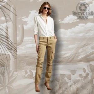 Pantalones cargo recortados Ralph Lauren Purple Label para mujer 4 MITCHELL tostados hechos en Italia - Imagen 1 de 13