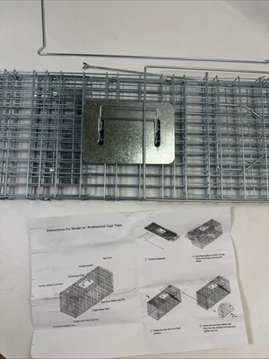 32" Live Animal Traps Humane Animal Trap for Stray Cats up to 16.5 pounds Skunk - Image 1 of 3