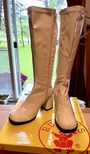 Rubie’s Costume White Go Go White Boots Women Adult Sz 6 GoGo Original Box 2020 - Picture 1 of 15