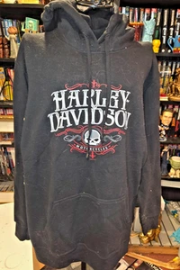 Sweat à capuche noir 3XL Harley Davidson à capuche graphique Indiana - Photo 1 sur 5