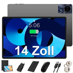 2025 Nueva Tablet Android 15 24GB RAM+256GB ROM 8000mAh 14" 4G LTE 2SIM WlFl GPS - Imagen 1 de 18
