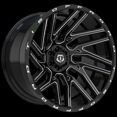 TIS Wheels 554BM 22x12 -44 Black Milled 6X135 6x139.7 (QTY 4) A273199 - Imagem 1 de 4
