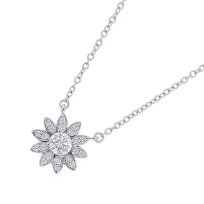 TIFFANY&Co. Enchanted Flower Diamond Necklace Pt950 - Image 1 of 4