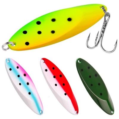 10pcs Fishing Lures Fishing Spoons Trout Lures Metal Spinner Baits 5g-20g - Image 1 of 4