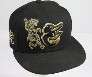 New Era 59fifty Baltimore Orioles Tiger Claw Fitted Hat 7 1/8 Black Japan - Picture 1 of 11