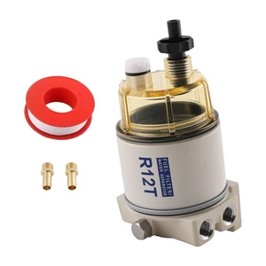 M18x1.5 Fuel Water Separator R12T for Tractor Loader 30GPH 10 Micron - Picture 1 of 12