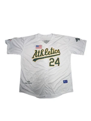 Camiseta deportiva vintage de los Atletismo 1990 Rickey Henderson Oakland Serie Mundial de los A - Talla 56 Foto 1 de 4