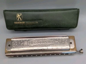 Klassischer HOHNER Super Chromonica 270 Mundharmonika mit Original Schutzhülle - Bild 1 von 3