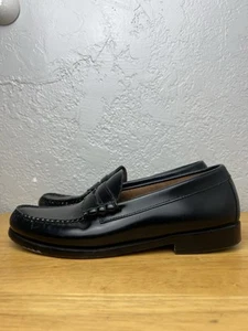 WeeJuns GH Bass & Co Men's Black Leather Slip On Shoes Size 8 D Pinch Penny 1893 - Picture 1 of 11