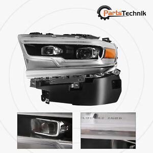 Dual Projector LED Headlight Assembly Left Driver Side for 2019-2022 Ram 1500
