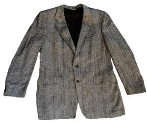 Chaqueta Blazer Abrigo Deportivo Vintage Sterling & Hunt Talla 42L Negro Espiga Unión - Imagen 1 de 11