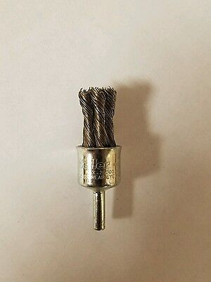 Weiler 10218 1/2  Knot End Brush, .014 Ss Wire, 1-1/8  Trim, Ebfl-1/2, Usa • 25$