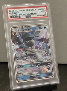 2018 Pokemon Black Star Promo Evolutions Celebration Tin GLACEON GX SM147 PSA 9 - Bild 1 von 2
