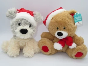 Twinkle The Santa Bear American Greetings Plush Snowball Puppy Dog Christmas LOT - Picture 1 of 9