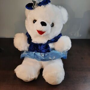 2021CHRISTMAS Snowflake PLUSH TEDDY BEAR  Girl 13" blue Outfit Brand NWOT