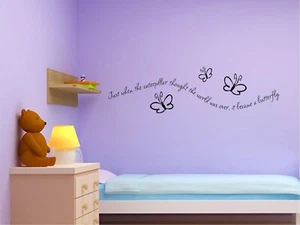 Just When the Caterpillar...Vinyl Decal Home Décor 11" x 33" - Picture 1 of 1