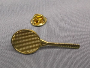 tennis racquet SCHOOL LETTER JACKET CHENILLE SPORT AWARD PIN - Picture 1 of 1