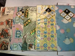 Vintage Kaycrest & andere * Geschenkpapier 5 Stück insgesamt - Bild 1 von 7