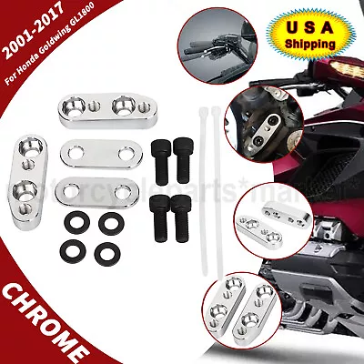 Adaptador elevadores abrazaderas de manillar CNC delanteras apto para Honda Goldwing 1800 GL1800 Foto 1 de 4