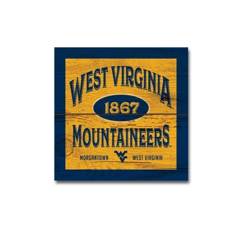 West Virginia Mountaineers Wood Plank Magnet Cover
