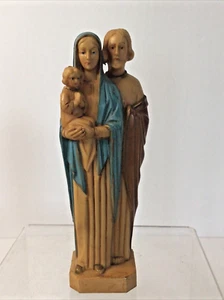 Vintage 1962 Mary Joseph Jesus Holy Family Statue Figurine Hong Kong Plastic - Picture 1 of 7