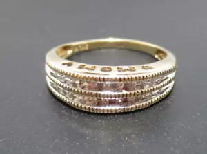 10K YG MOM'S DIAMOND BAND RING 0.10 tcw SZ 9.25 2.94 grams (AI-1701) - Picture 1 of 7