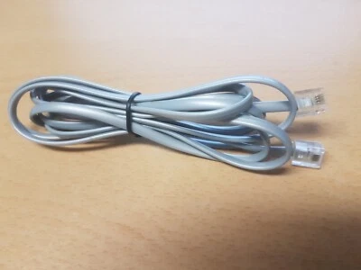 2,1m RJ11 auf RJ11 Kabel - Router/Modemkabel - Breitband Filter Telefon ADSL/Fax - Bild 1 von 4