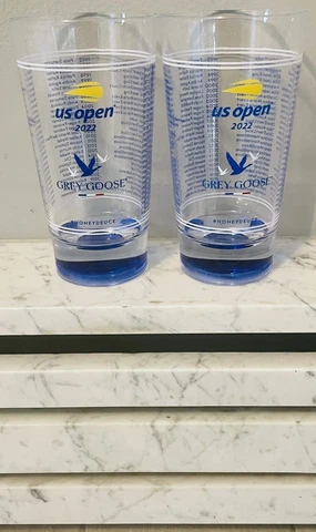 2 US OPEN 2022 TENNIS GREY GOOSE VODKA HONEY DEUCE PLASTIC TUMBLER CUPS LIMITED Cover