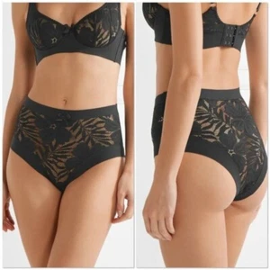 AGENT PROVOCATEUR AUDREY BLACK BRA AND BRIEF SET 36DD LARGE 10-12 AP4 BNWT - Picture 1 of 3
