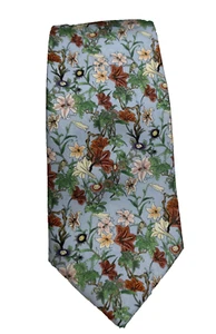 FOX & CHAVE Pure Silk Floral Colorful Whimsy Tie Peabody Essex Museum - Picture 1 of 6