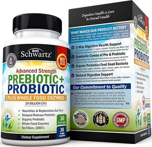Prebiotic + Probiotic Plus Whole Food Enzymes, for Men & Women 20B CFU, 5.8 oz - Picture 1 of 6