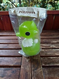 Rolly Polly little Green Ducky BRAND NEW in its bag vintage Hungarian Politoys - Picture 1 of 13