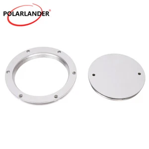 Round Non Slip Inspection Waterproof 316 Stainless Steel 6" Hatch Deck Plate - Picture 1 of 10