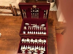 Sterling Silver Canteen of Cutlery - Picture 1 of 6