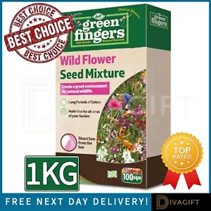 WILD FLOWER SEEDS WILDFLOWER BUTTERFLY BEE MIXTURE LARGE NEW 1KG SIMPLY SCATTER - Picture 1 of 11