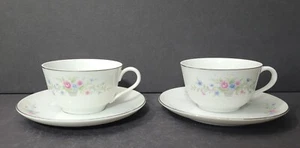 FLORENTEEN FINE CHINA Japan-Fantasia Pattern-2 Cups and 2 Saucers Set-Excellent - Picture 1 of 8