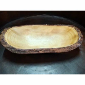 ANTIGUO CUENCO DE MADERA En forma de barco Raro Madera de mango Primitivo Rústico Decoración Colecciona - Imagen 1 de 2
