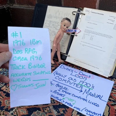 Holy Moly 1976 IBM DOS RPG 2 компьютерная программа руководство толстый переплет, редкая книга - Изображение 1 из 4