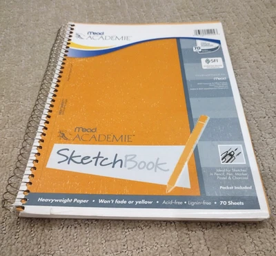 Libro de bocetos de peso pesado Mead Academie 8" x 11" 69 hojas sin ácido/lignina Foto 1 de 4