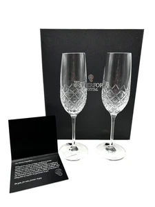 Waterford Crystal Lissadell Champagne Flutes Set of 2 New In Box - Picture 1 of 8