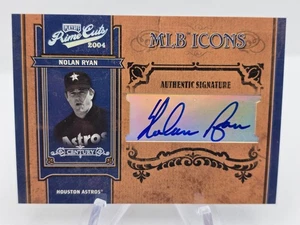 2003 Nolan Ryan Playoff Prime Cuts MLB Icons Material Sig Prime 28/34 Autograph - Picture 1 of 5