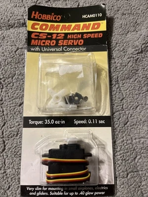 Vintage RC Car Hobbico Command CS-12 High Speed Micro Servo HCAM0110 Old Stock - Image 1 of 2