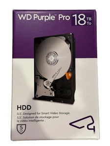 Western Digital HD WD181PURP 18TB 3.5" SATA 512MB AV WD Purple Pro - Afbeelding 1 van 2
