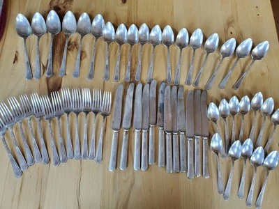 Antique WM ROGERS Son AA Silverplate MAYFAIR 54 Pc Flatware Lot Set Pat Mar 1923 - Image 1 of 4