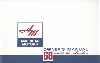 Manual Del Propietario AMX Y Javelin 1968 Guía Del Usuario AMC - Imagen 1 de 2
