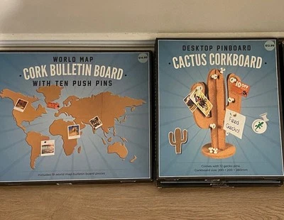 Desktop Pinboard Cactus Bulletin Board CorkBoard Notes Holder Cork NEW IN BOX! - Image 1 of 3